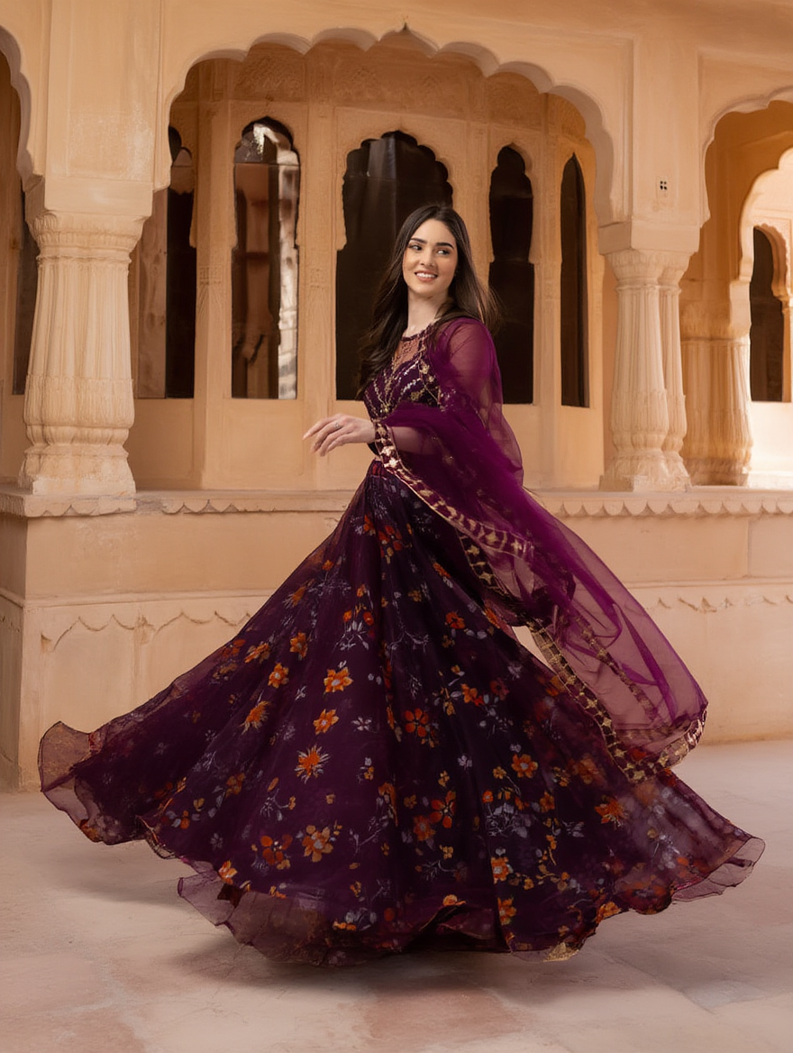 Designer Wedding Wear Embroidered Lehenga Choli