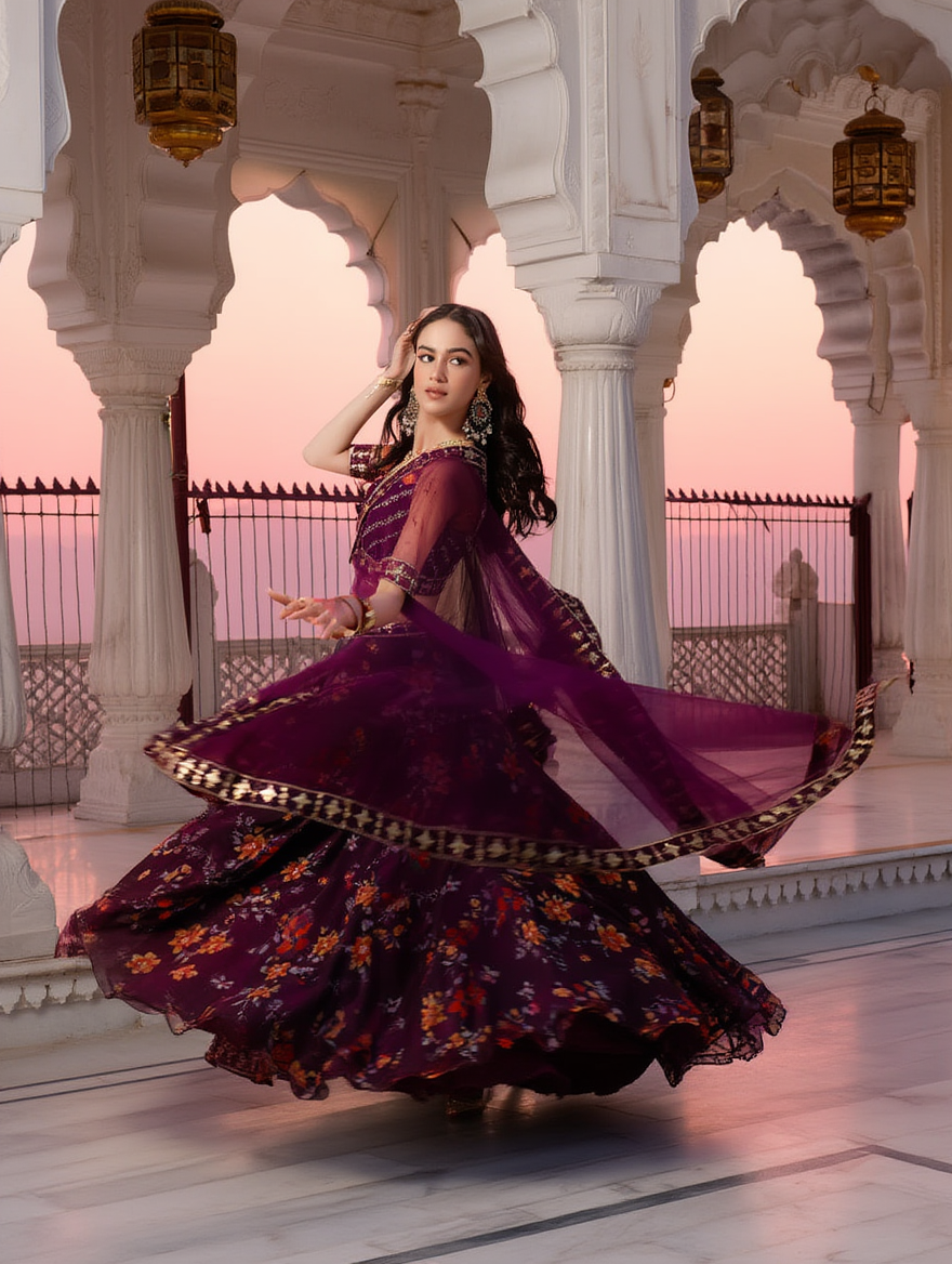 Designer Wedding Wear Embroidered Lehenga Choli