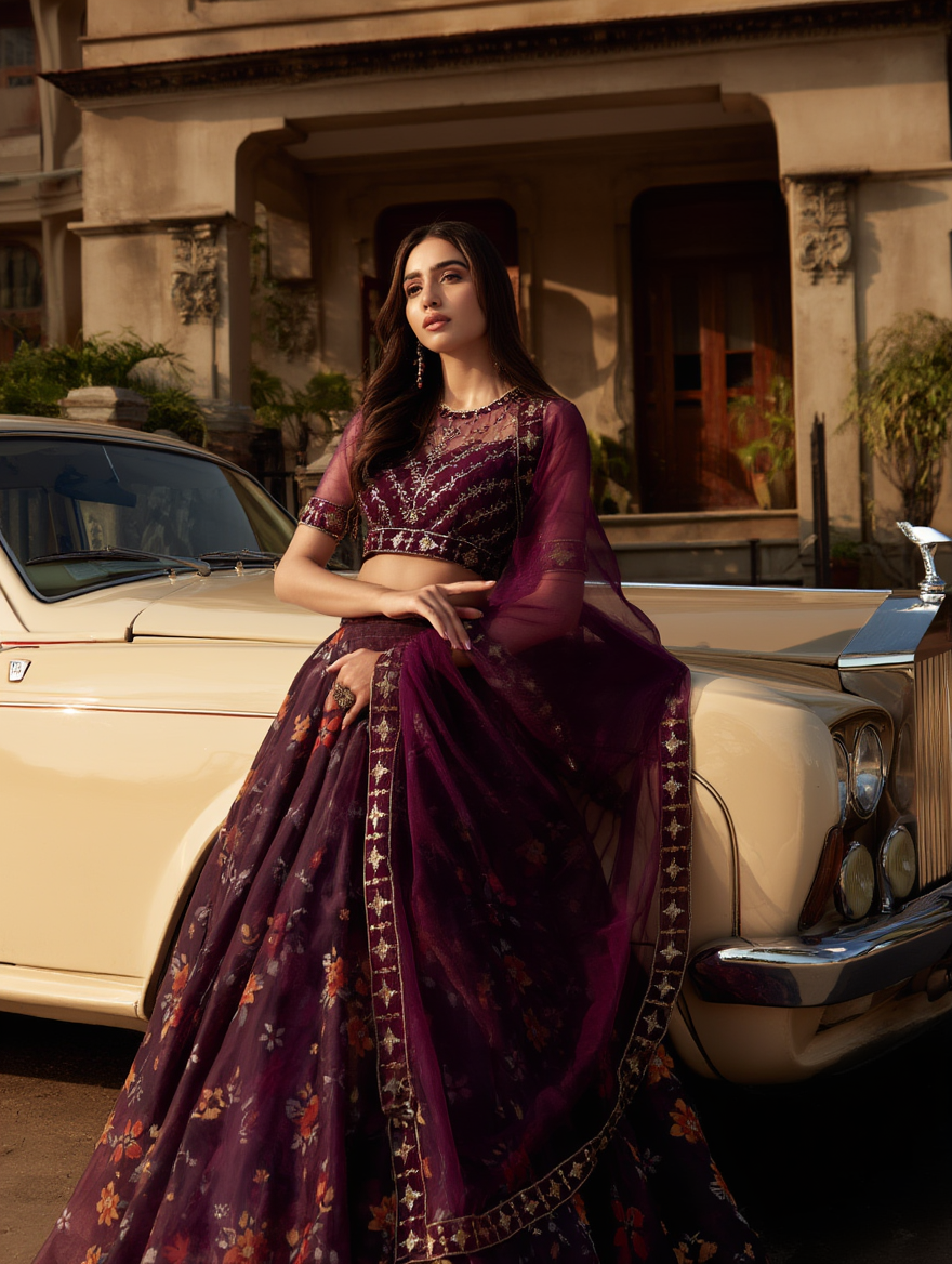Designer Wedding Wear Embroidered Lehenga Choli